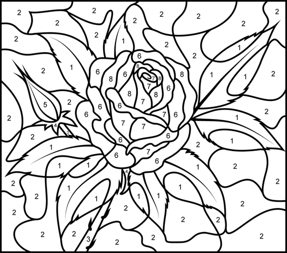 printable coloring pages with numbers for adults
