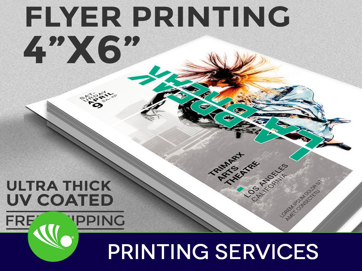 Flyer Printing 500 4x6 1 Or 2 Sides 16pt Ultra Gloss Stock 