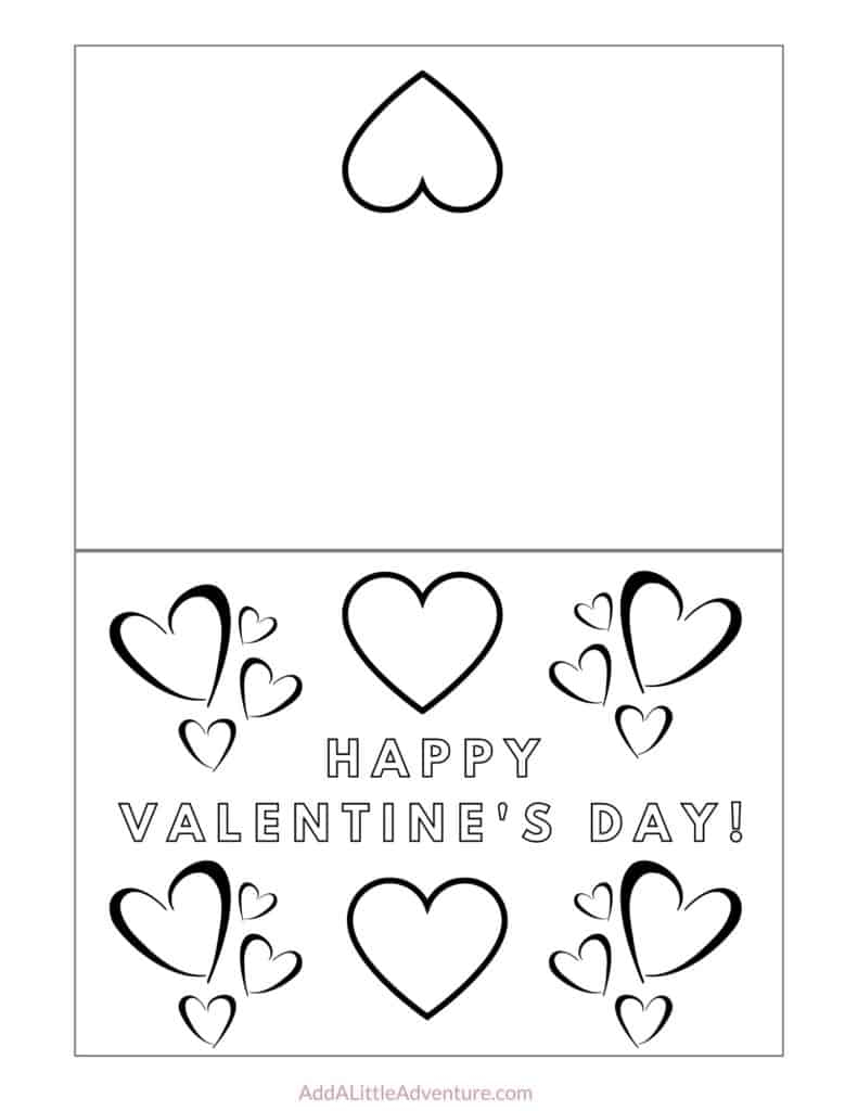 Foldable Free Printable Printable Valentines Day Cards To Color Web 