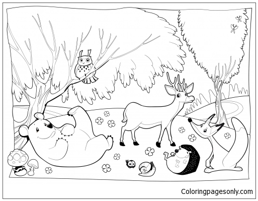 Forest Animal 1 Coloring Page Free Printable Coloring Pages