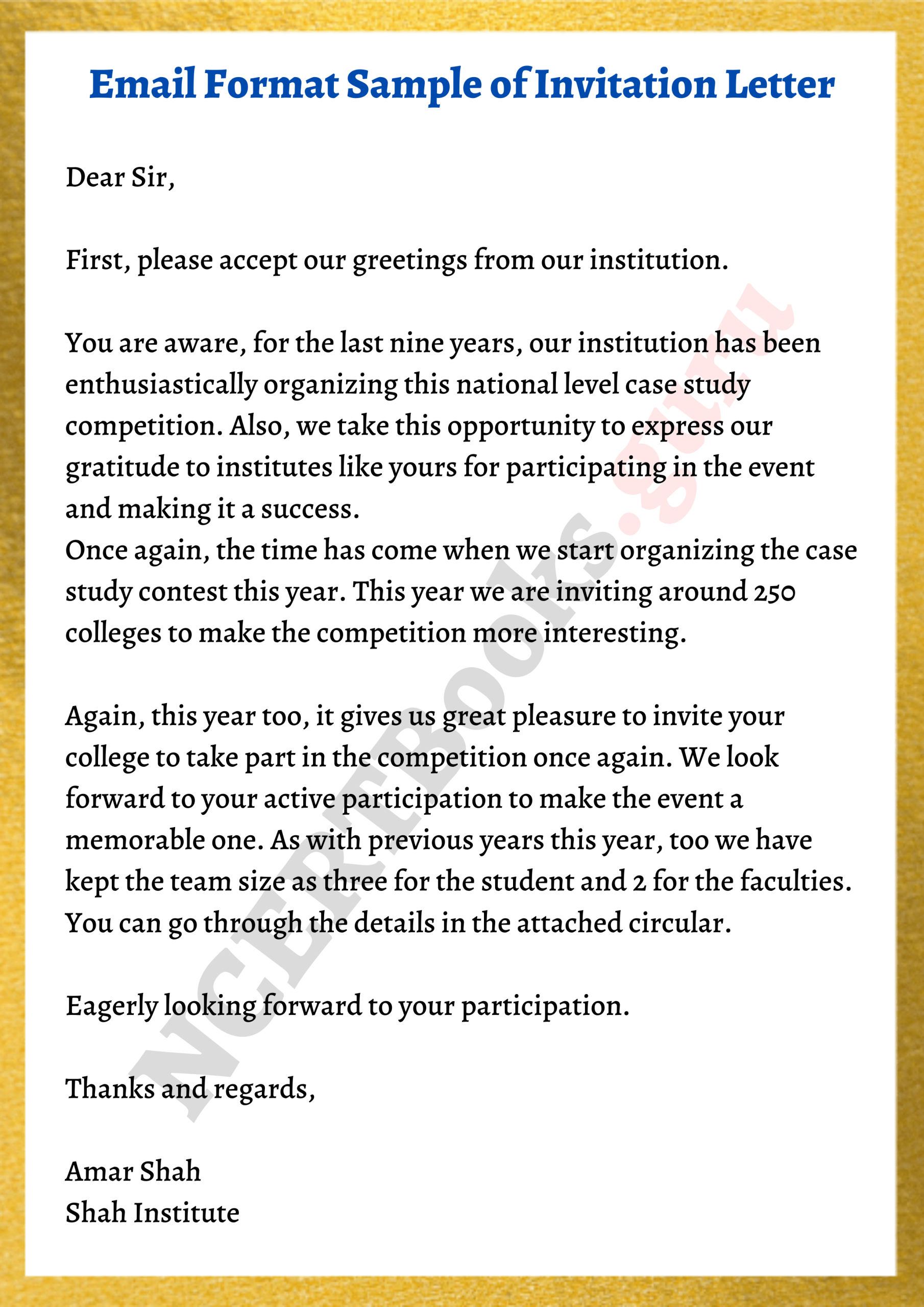 Formal And Informal Invitation Cl 12 Cbse My Bios
