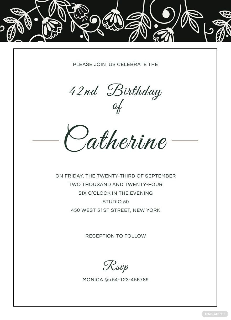 Formal Invitation Template In Publisher Illustrator Pages Word PSD 