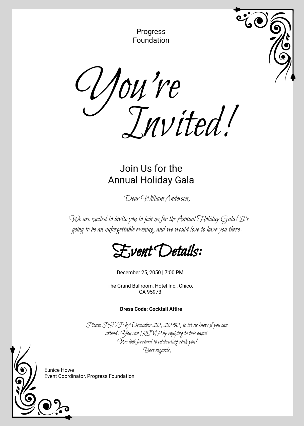 Format Of Formal Invitation Letter Infoupdate