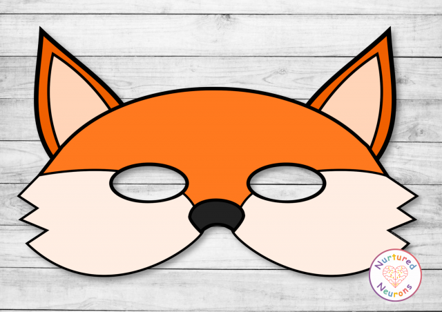 fox mask printable craft kit kids fox mask printable craft kit kids