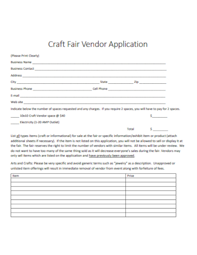 FREE 14 Vendor Application Samples In PDF