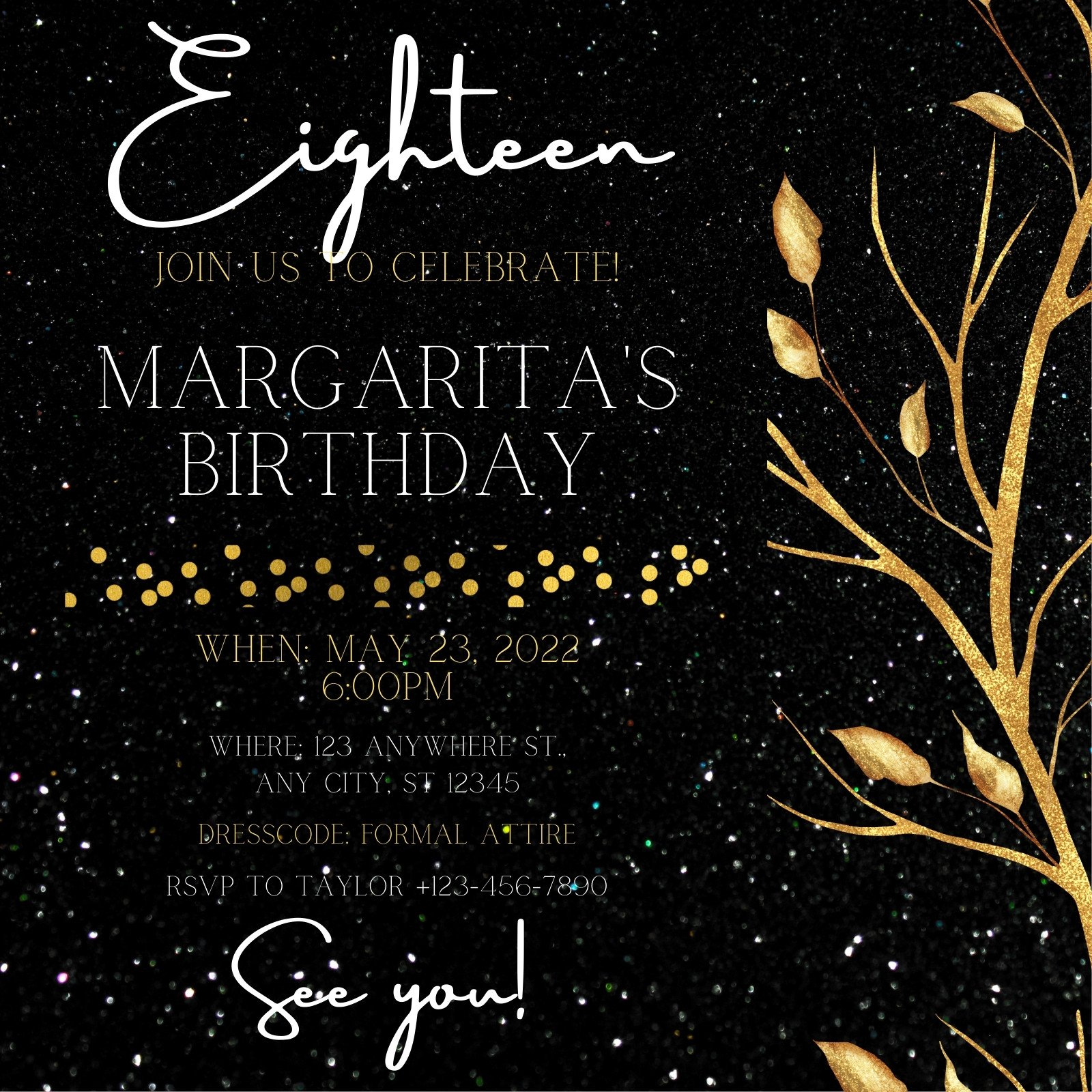 Free 18th Birthday Invitation Templates Prntbl 