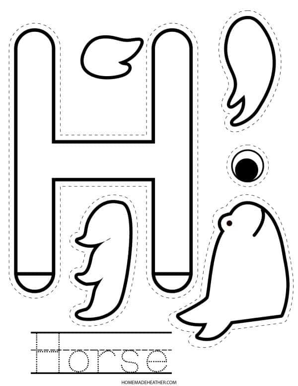 letter h crafts for preschoolers printable