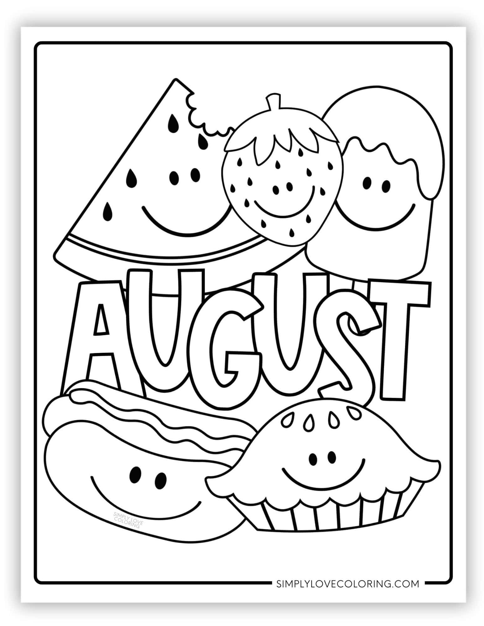 Free August Coloring Pages Are Great For Educational Activities For 