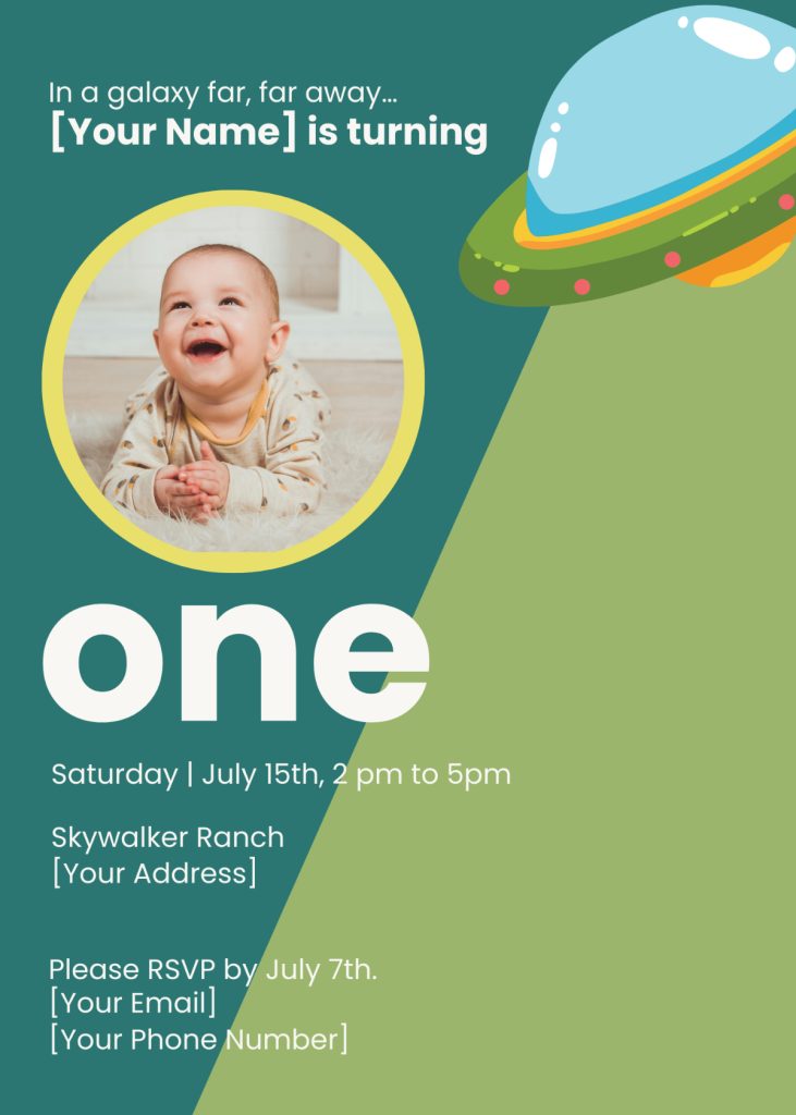 Free Baby Yoda Birthday Invitation Template To Edit Online
