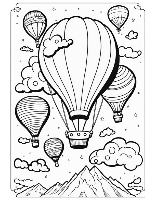 Free Balloon Coloring Pages Printable