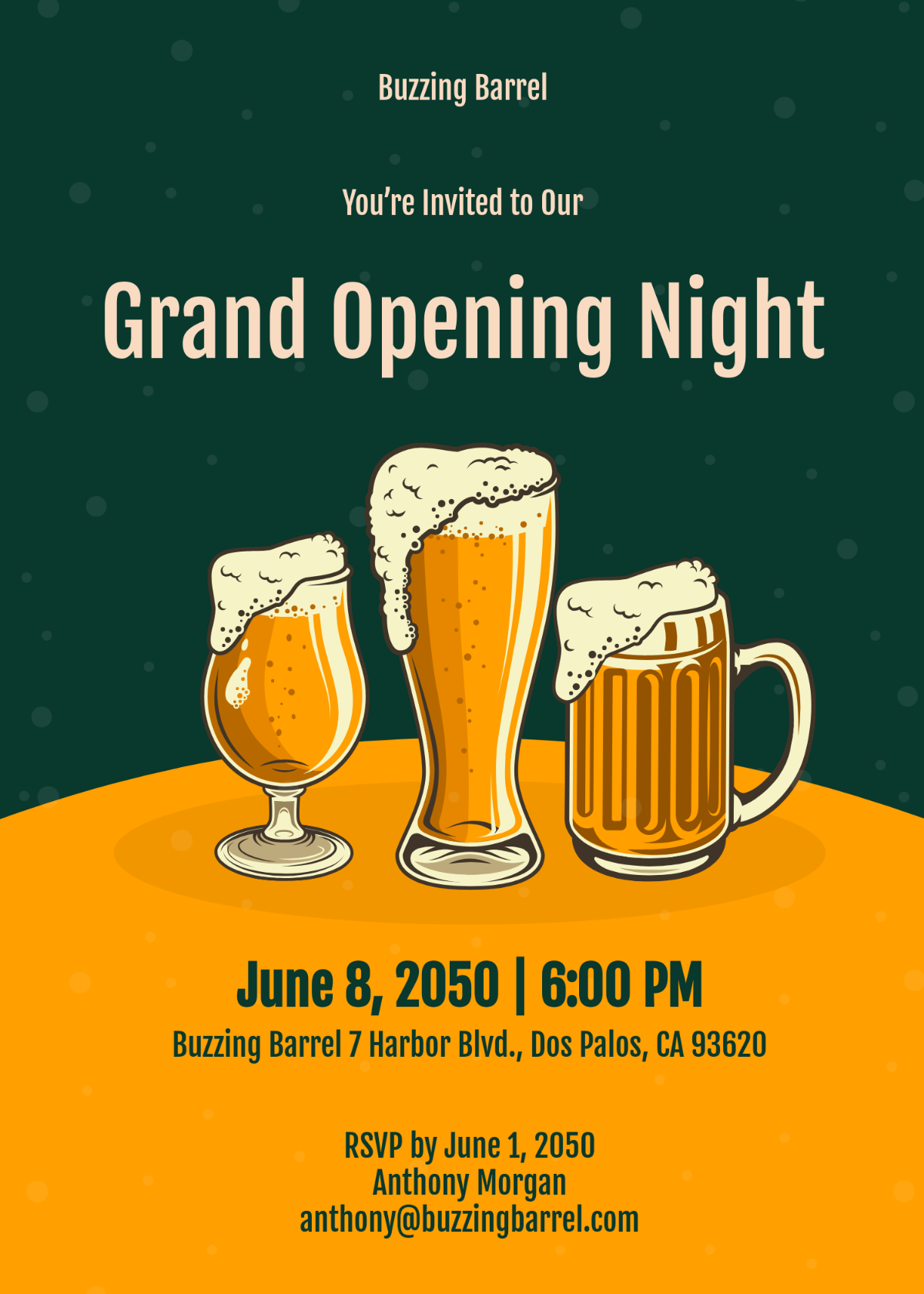 Free Bar Restaurant Invitation Template Edit Online Download 