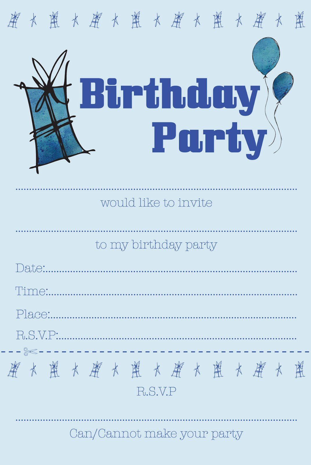 birthday invitation templates boy free