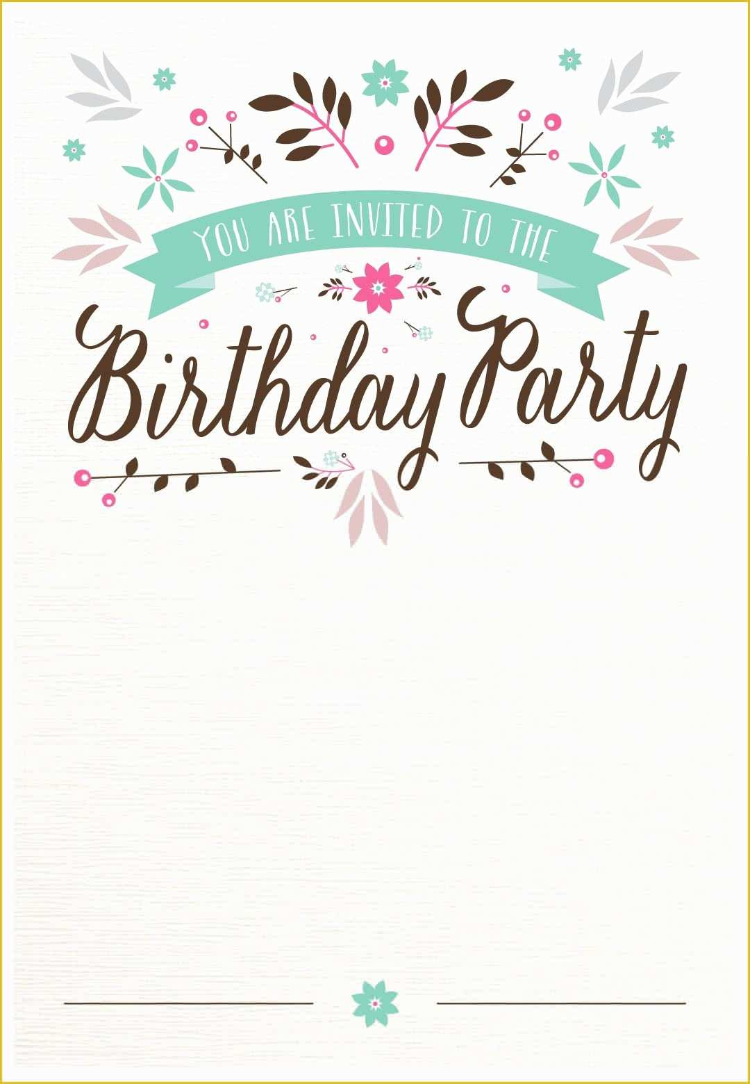 Free Birthday Invitation Templates For Adults Of Adult Birthday 