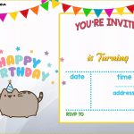Free Birthday Party Invitation Templates Of Free Printable Pusheen