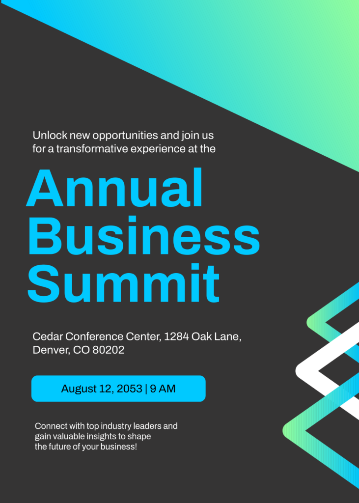 Free Business Event Invitation Card Template To Edit Online