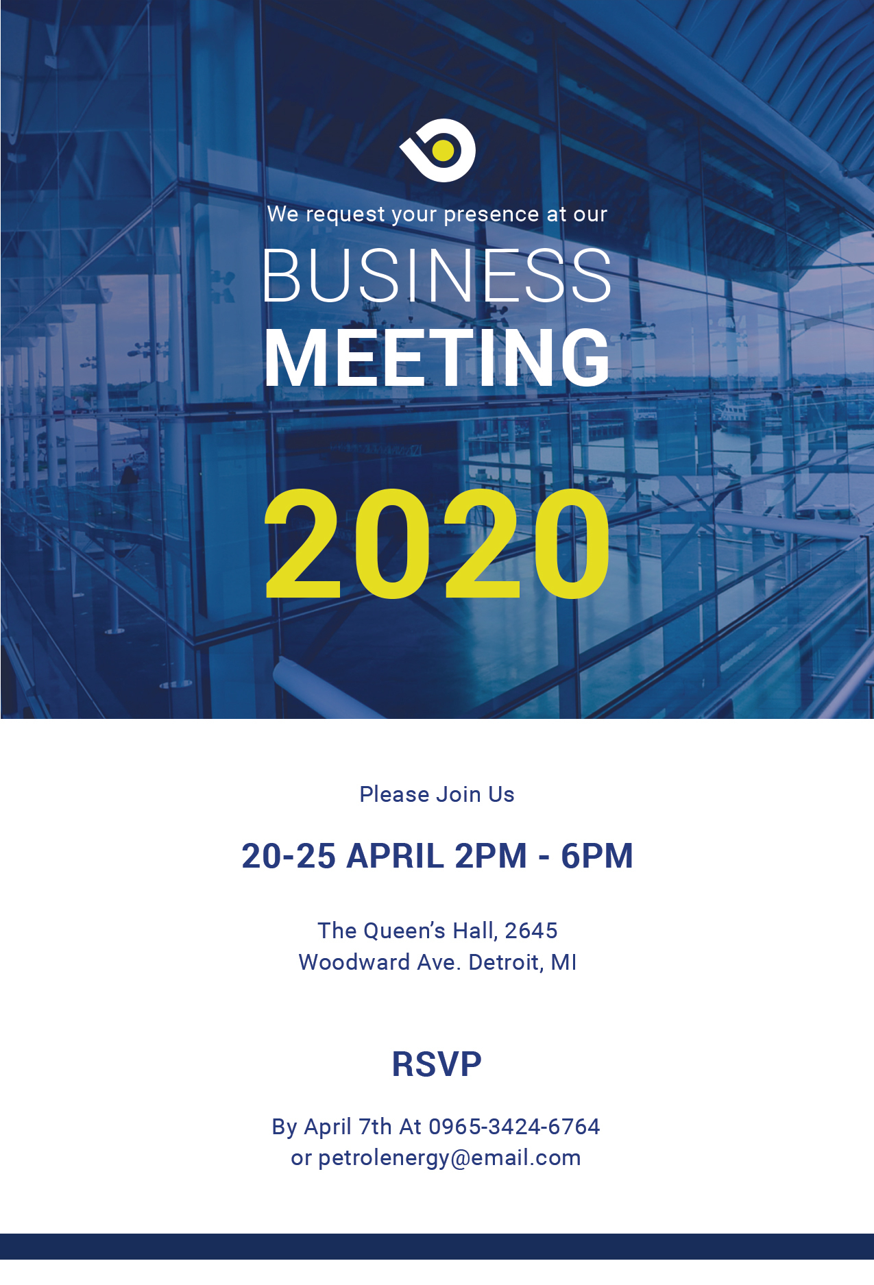 Free Business Meeting Invitation Template In PSD MS Word Publisher 