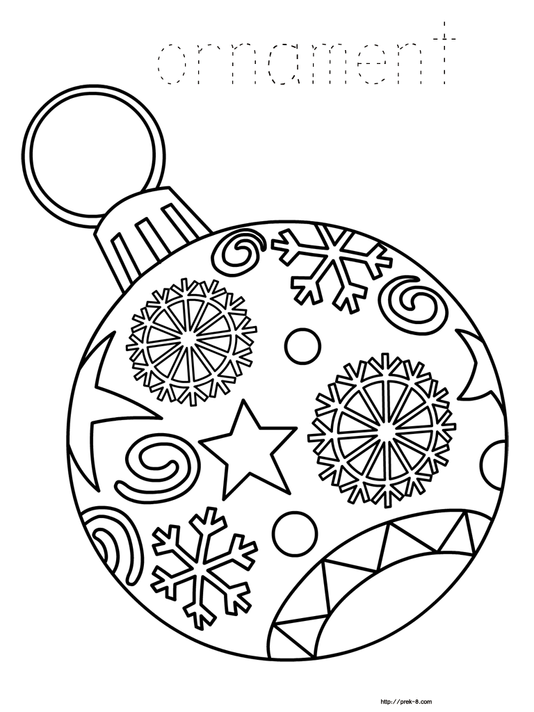 Free Christmas Ornaments Coloring Pages Printable Download Free 
