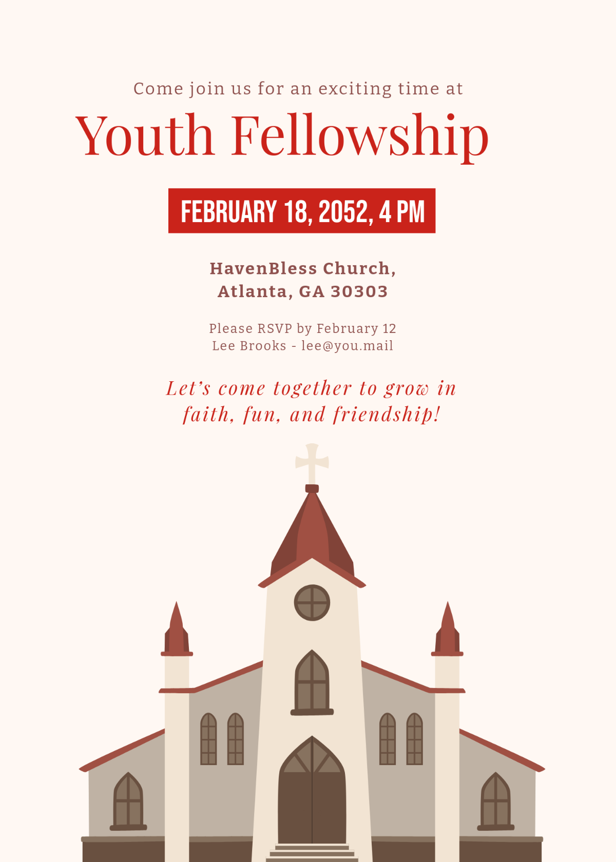 invitation template church