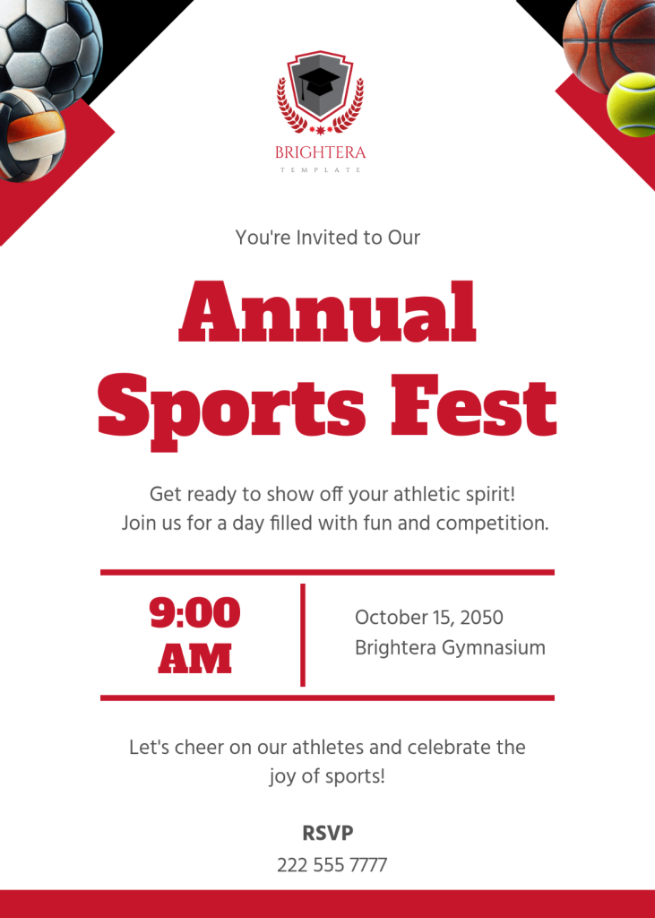 Free College Event Invitation Template To Edit Online