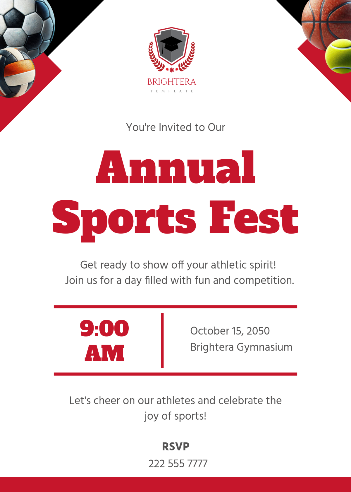 Free College Event Invitation Template To Edit Online