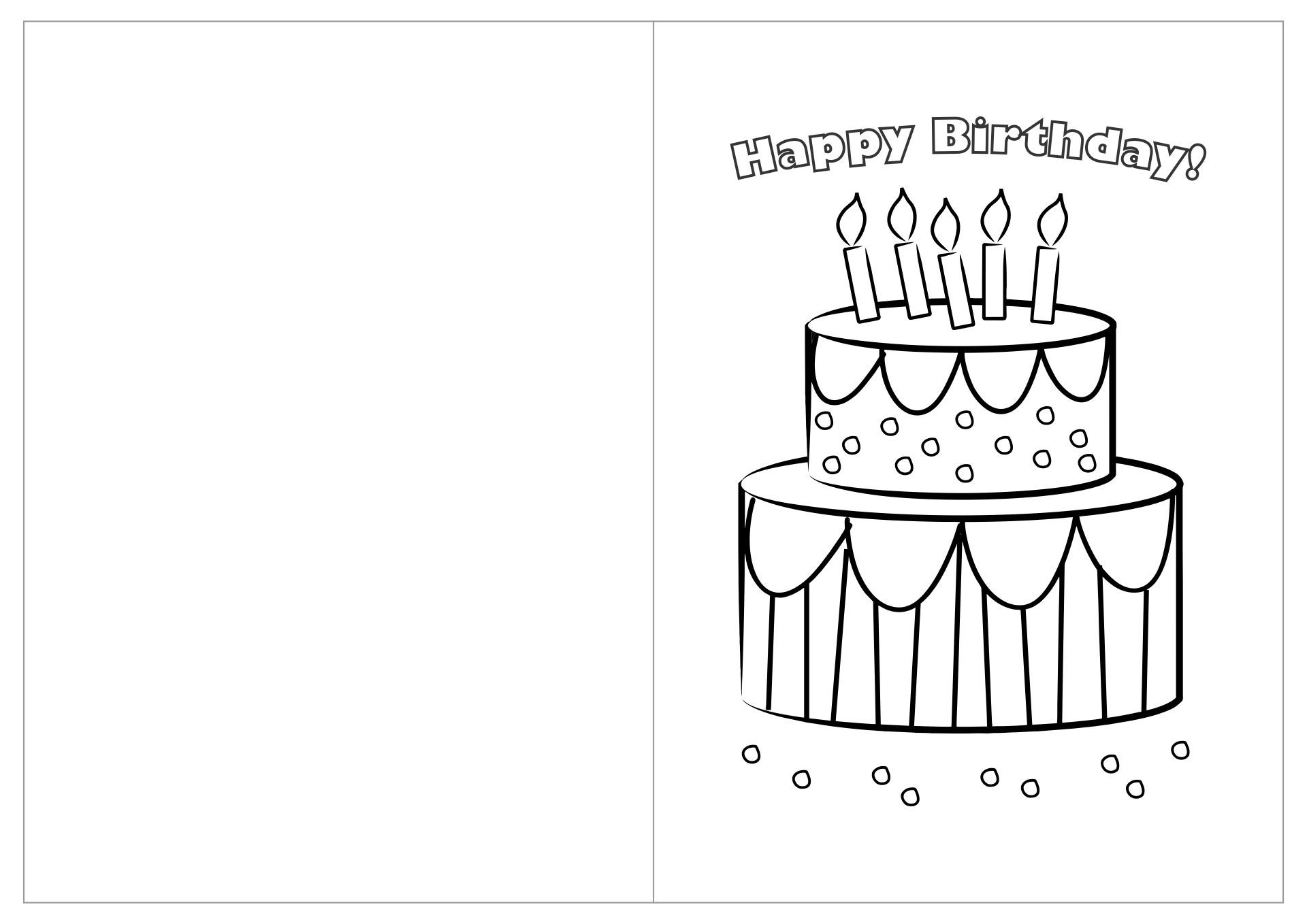 Free Colorable Printable Birthday Cards Printable Sight Words List