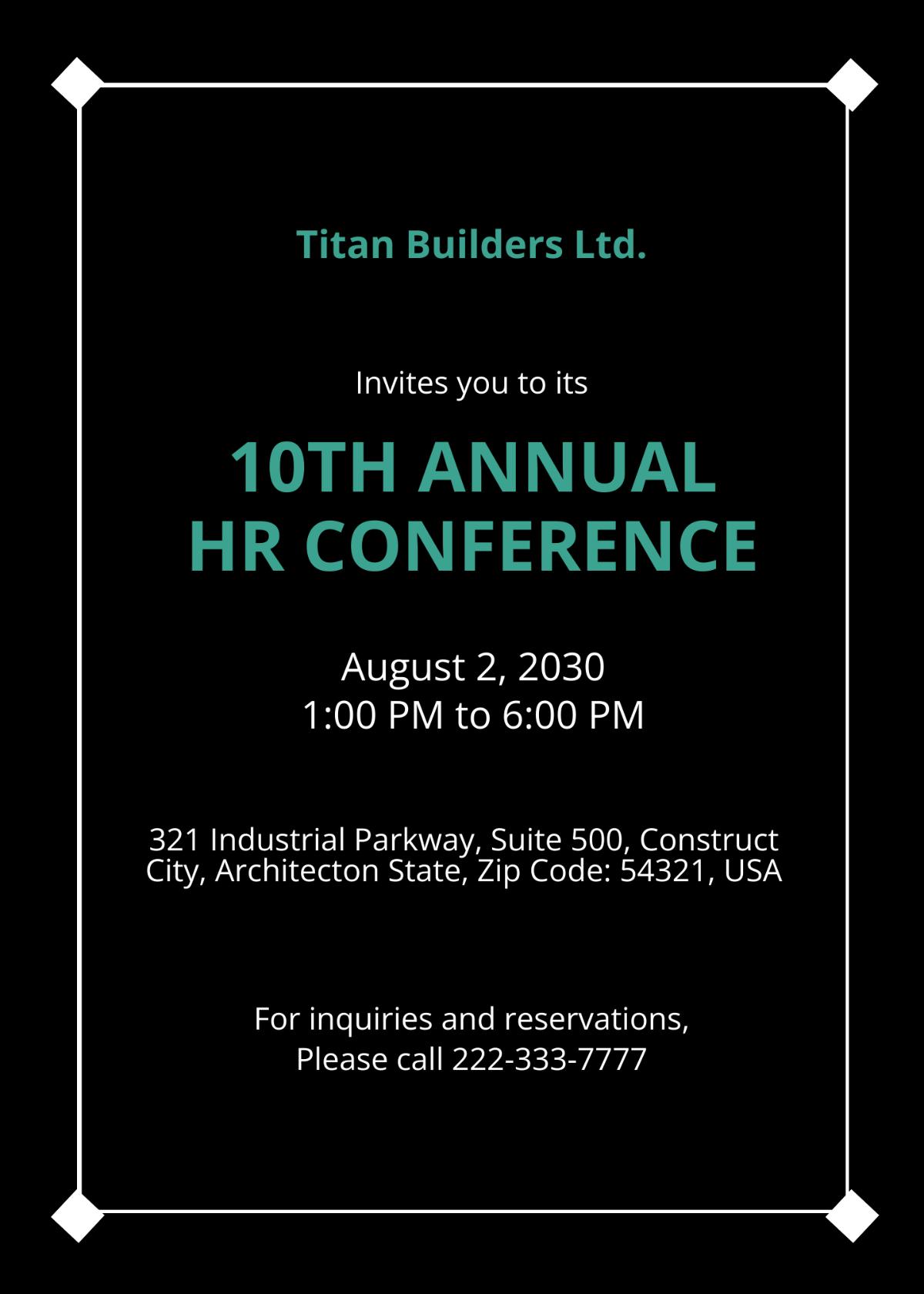 Free Company Event Party Invitation Template To Edit Online
