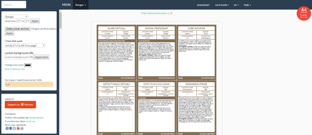 Free D D Printable Spell Cards 5e The DM 39 s Tavern