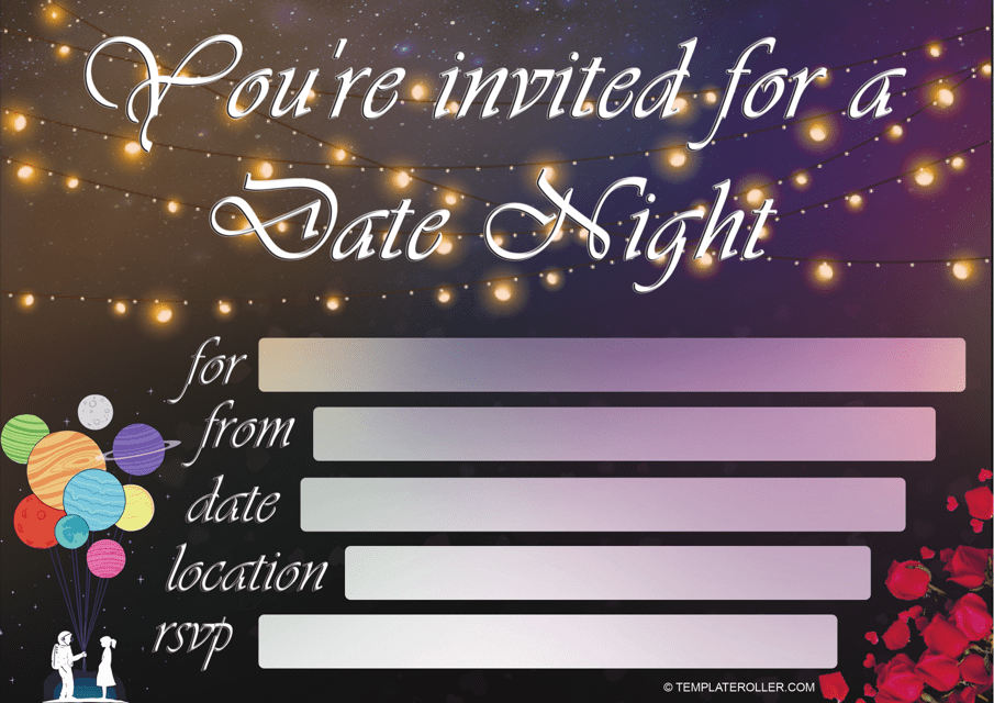 Free Date Night Invitation Templates Customize Download Print PDF 