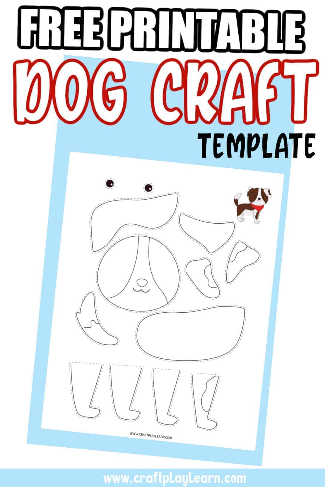printable dog craft template