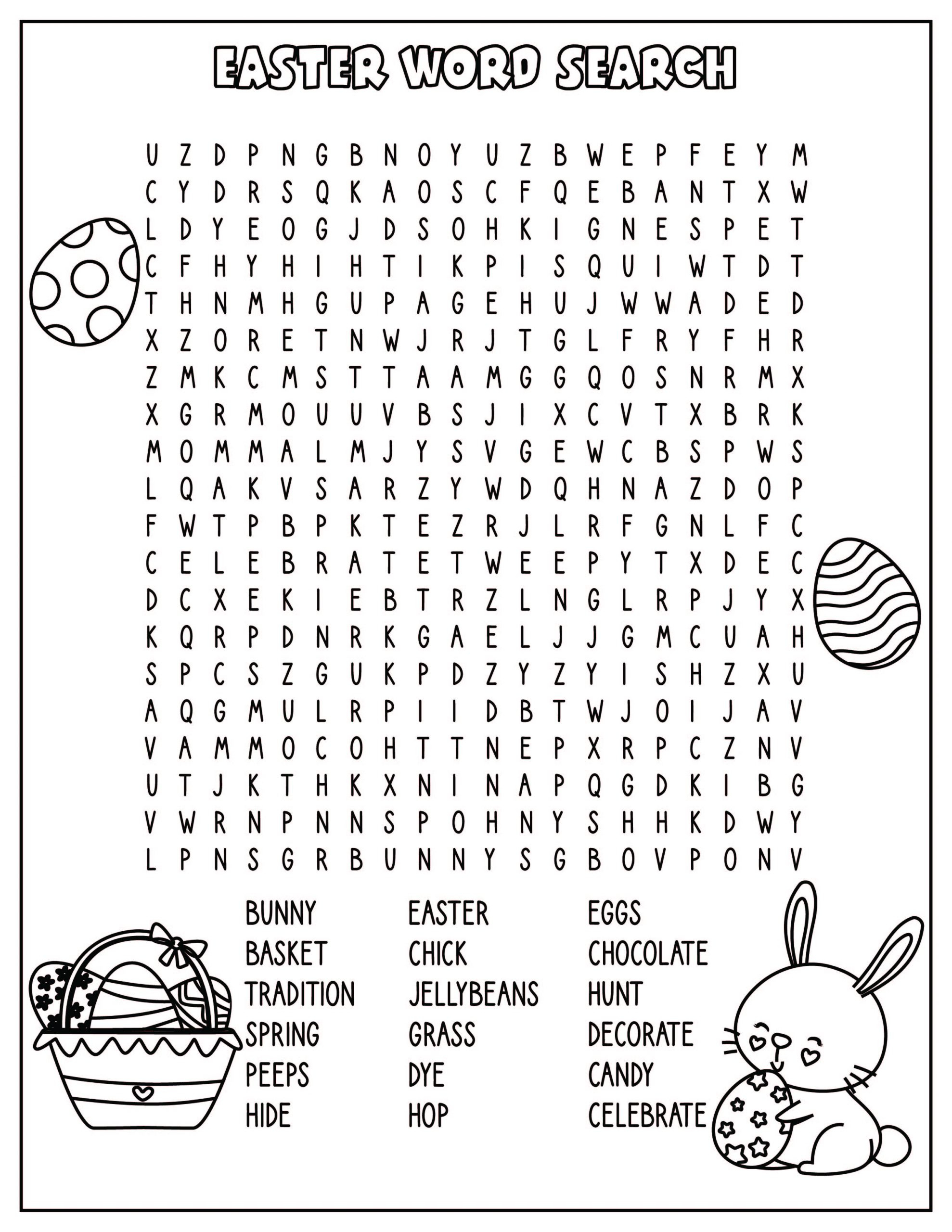 FREE Easter Worksheets PDF Coloring Pages Word Search More Leap 