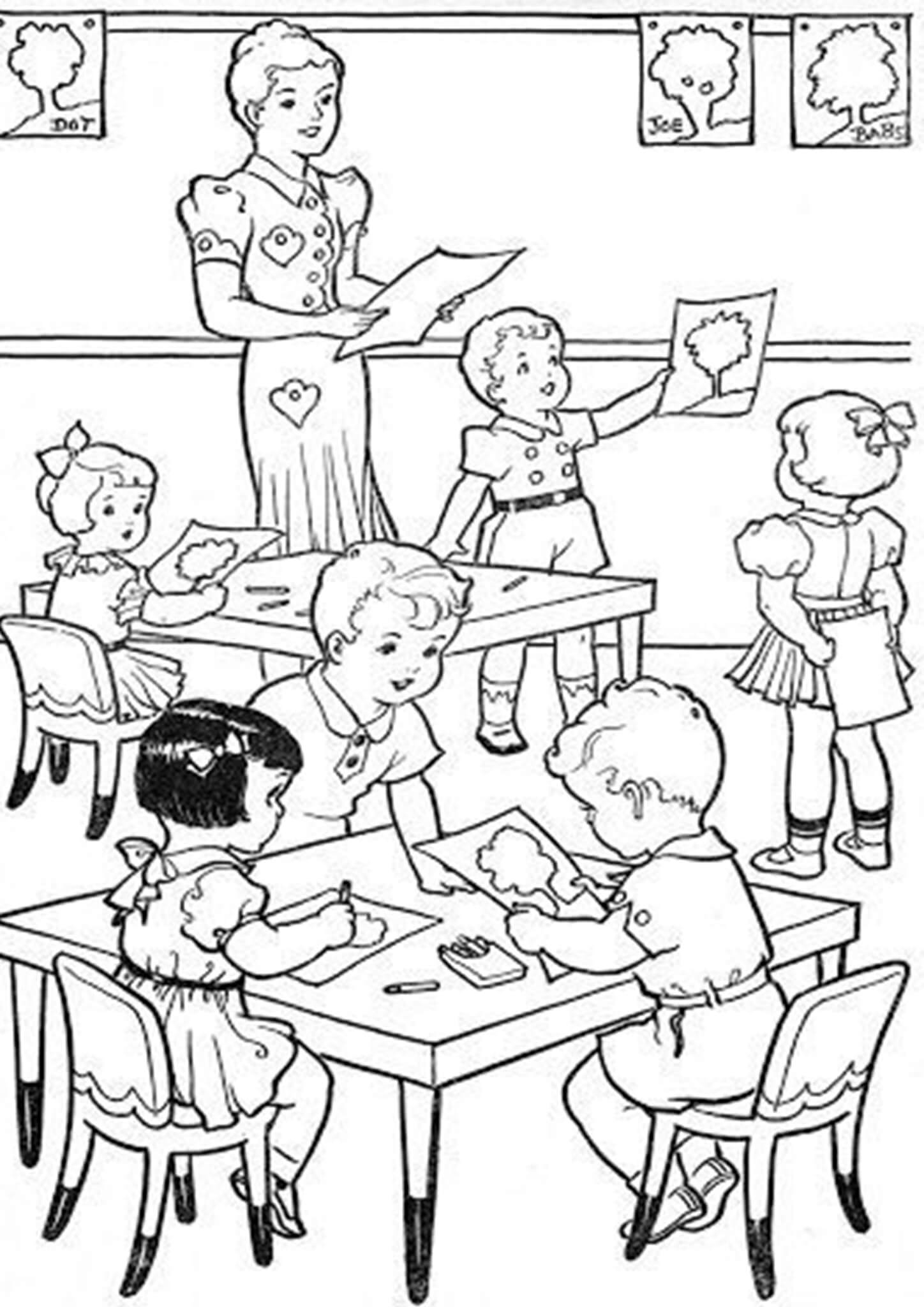 Free Easy To Print School Coloring Pages Tulamama