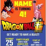 Free Editable PDF Dragon Ball Z 2 Adventure Birthday Invitation