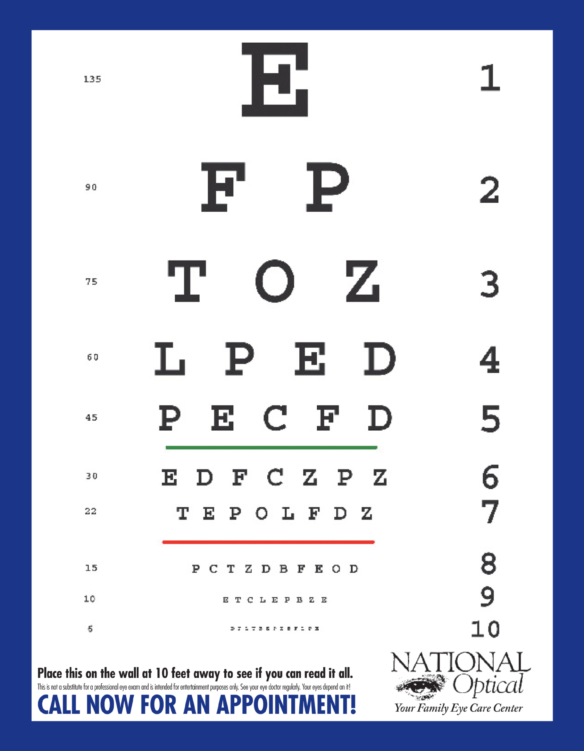 Free Eye Chart Eye Chart Printable