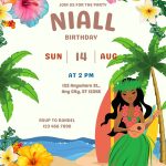 Free FREE Hawaiian Luau Pool Party Invitation Templates free