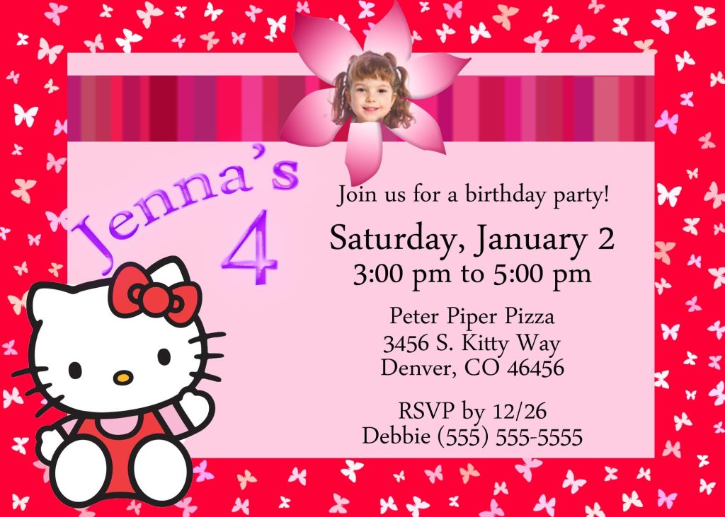 Free Hello Kitty Birthday Invitation Template
