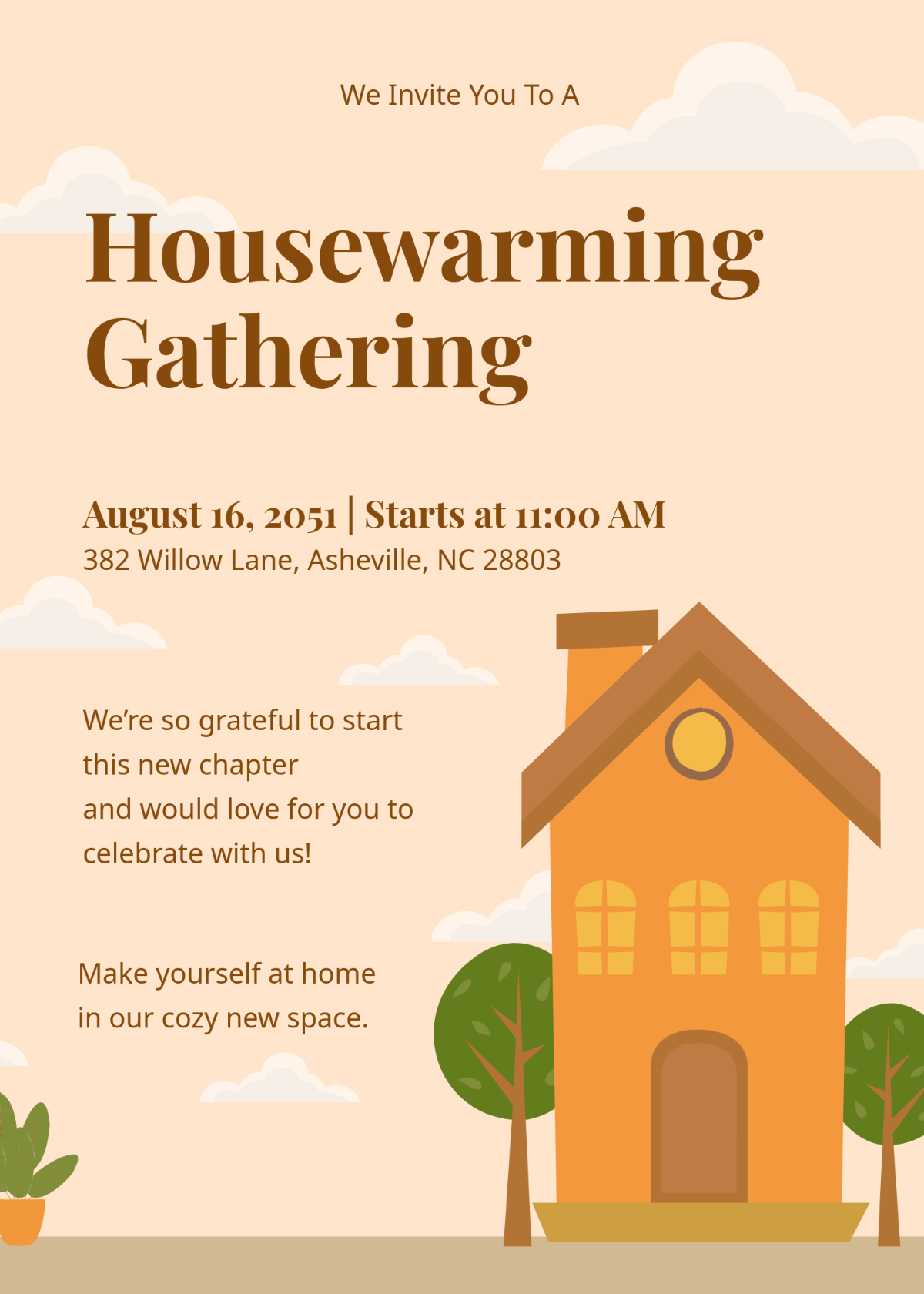 simple housewarming invitation template free download word