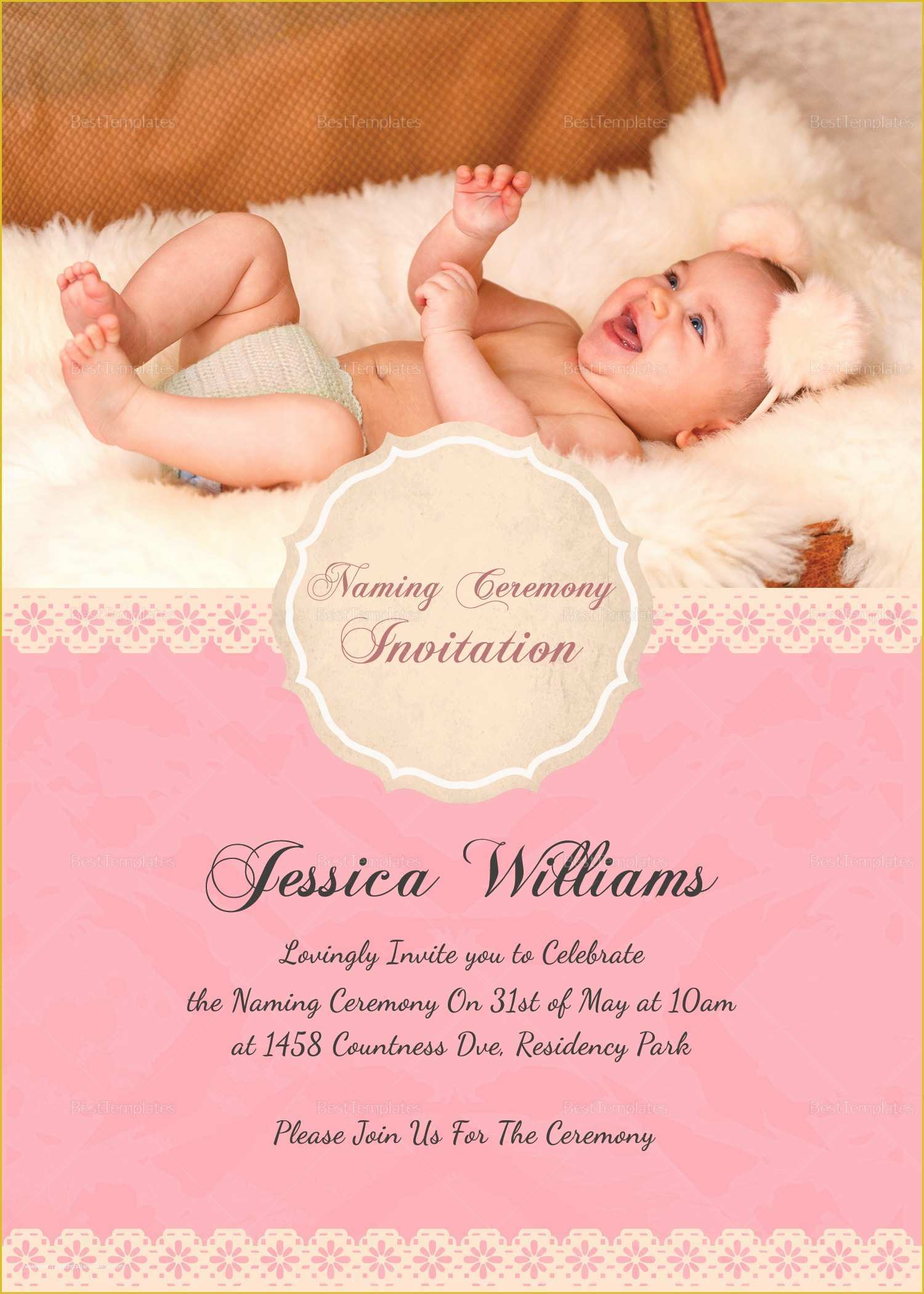 Free Invitation Templates For Naming Ceremony Of Born Naming Ceremony