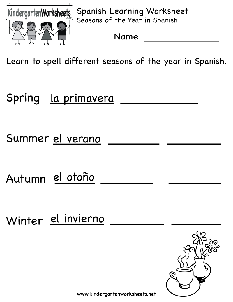 printable spanish activities for kids