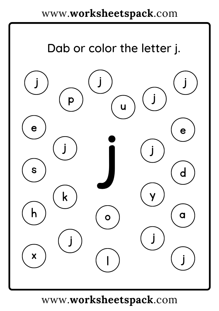 printable letter j activities for preschoolers