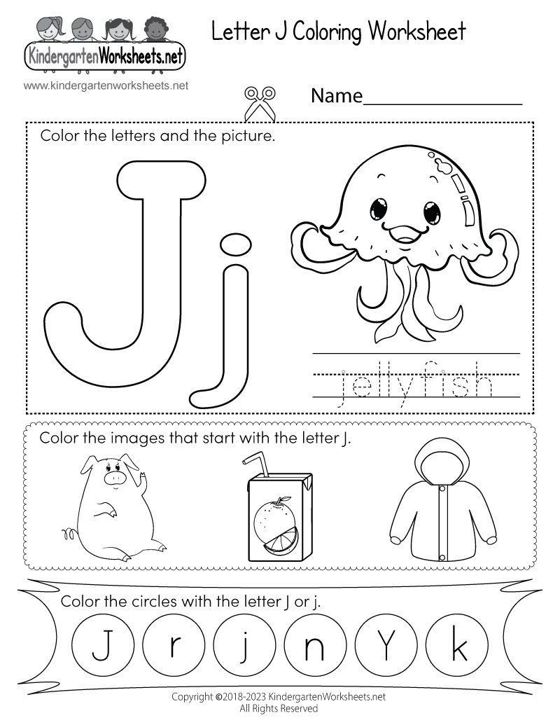 Free Letter J Worksheet For Preschoolers Download Free Letter J 