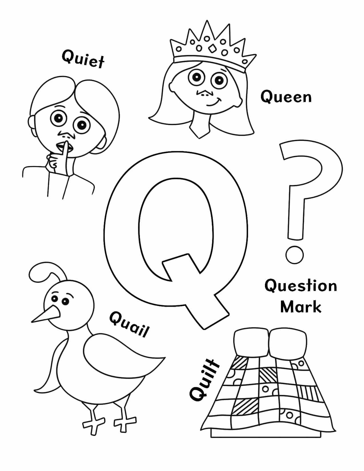 letter q crafts for preschoolers printable