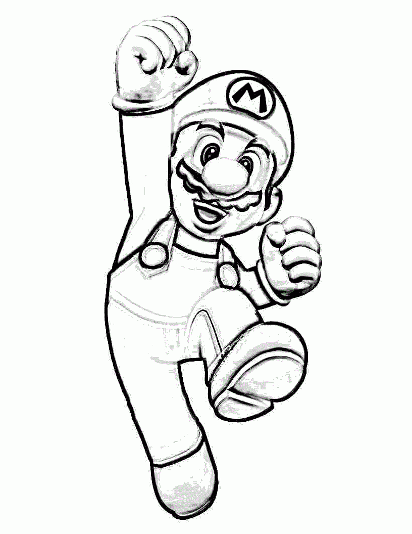 printable coloring mario