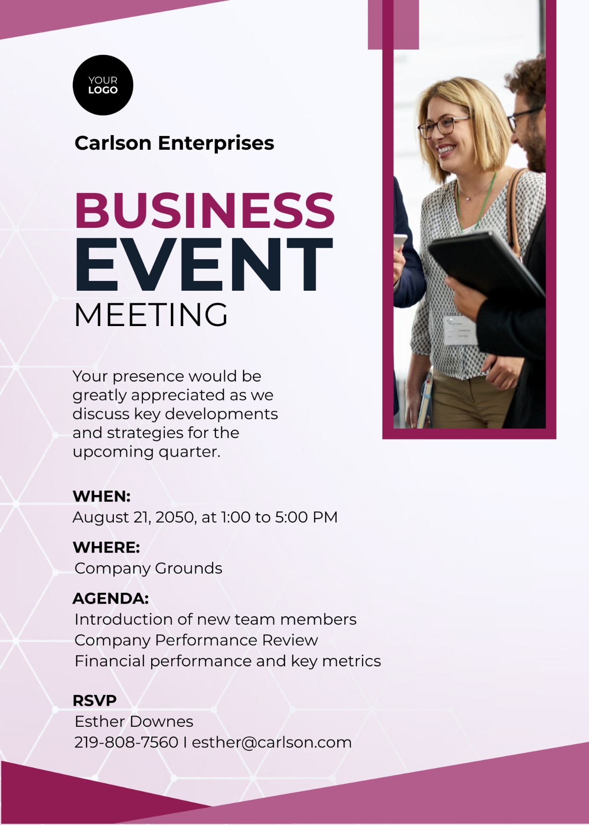 Free Meeting Business Event Invitation Template To Edit Online