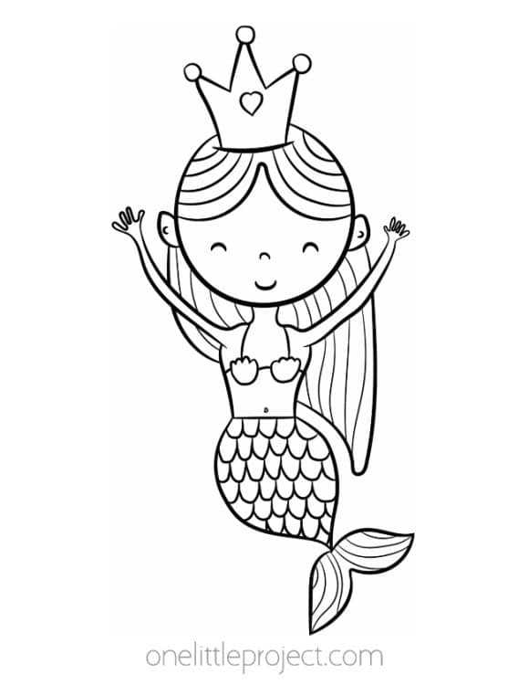 printable coloring pages for kids mermaid