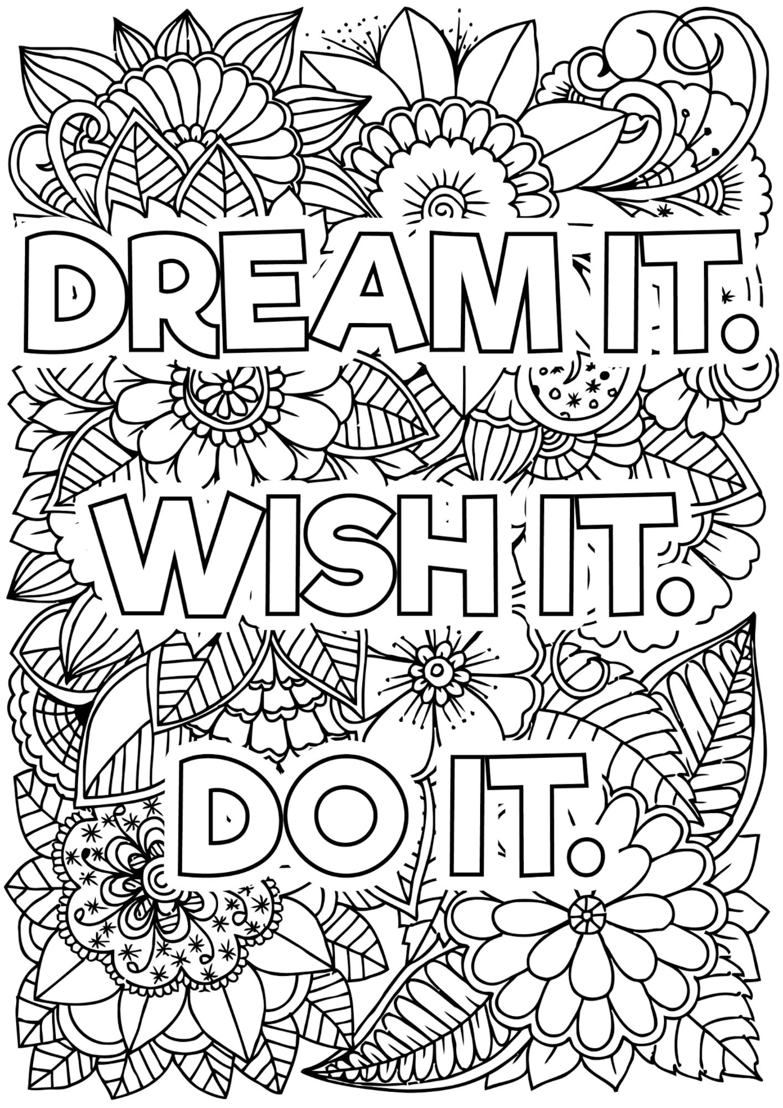 Free Motivational Coloring Pages Printable Quotes Colouring Coloring 