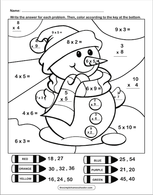 printable coloring worksheets for grade 3