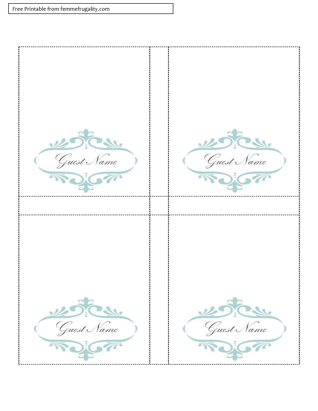 printable place cards