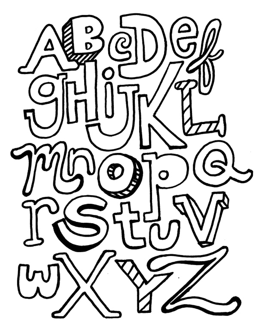 free printable coloring pages for kids letters
