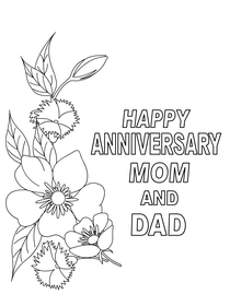 Free Printable Anniversary Coloring Cards Cards Create And Print Free 