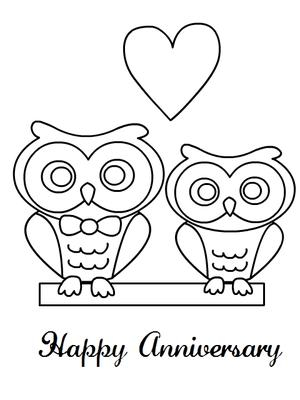 Free Printable Anniversary Coloring Cards Cards Create And Print Free 